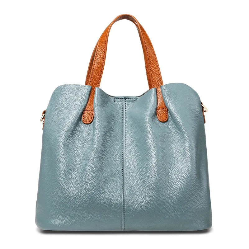 Bolsa Tote Feminina em Couro Legítimo – Zency com Detalhe Ruched