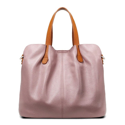 Bolsa Tote Feminina em Couro Legítimo – Zency com Detalhe Ruched