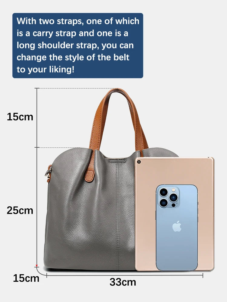 Bolsa Tote Feminina em Couro Legítimo – Zency com Detalhe Ruched