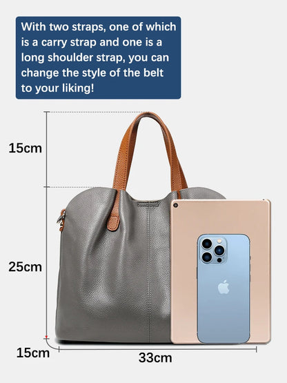 Bolsa Tote Feminina em Couro Legítimo – Zency com Detalhe Ruched