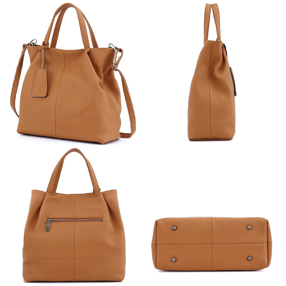 Bolsa Zency em Couro Legítimo Soft – Shopper, Crossbody & Bucket Tote