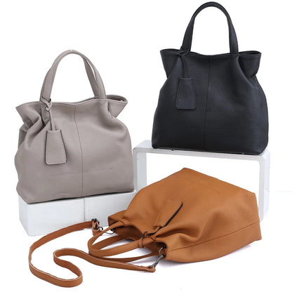 Bolsa Zency em Couro Legítimo Soft – Shopper, Crossbody & Bucket Tote