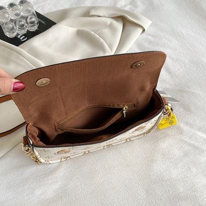 Bolsa Square Print Chic – Elegância Compacta para o Dia a Dia