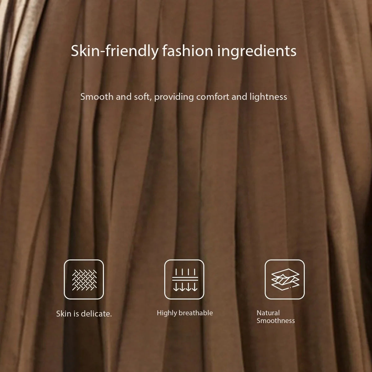 Conjunto French Coffee – Top Elegante & Saia Plissada