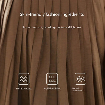 Conjunto French Coffee – Top Elegante & Saia Plissada