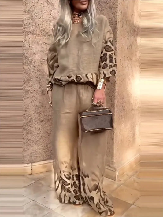 Women's Casual Outfit – Top + Loose Pants