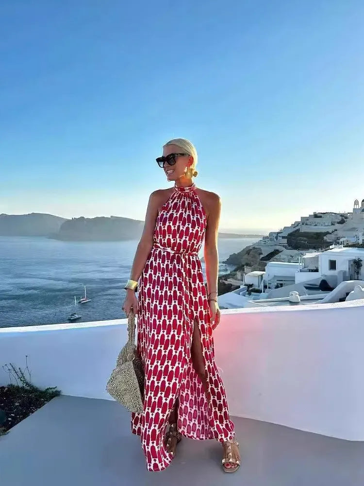 Vestido Halter Summer – Elegância & Liberdade