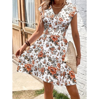 Vestido Floral Midi – Doçura & Estilo