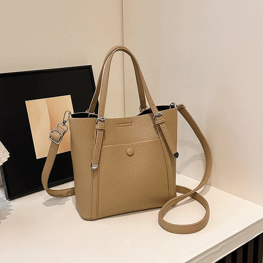 Conjunto Feminino Bucket Bag 2025 – Tote & Transversal Versátil para Dia e Noite