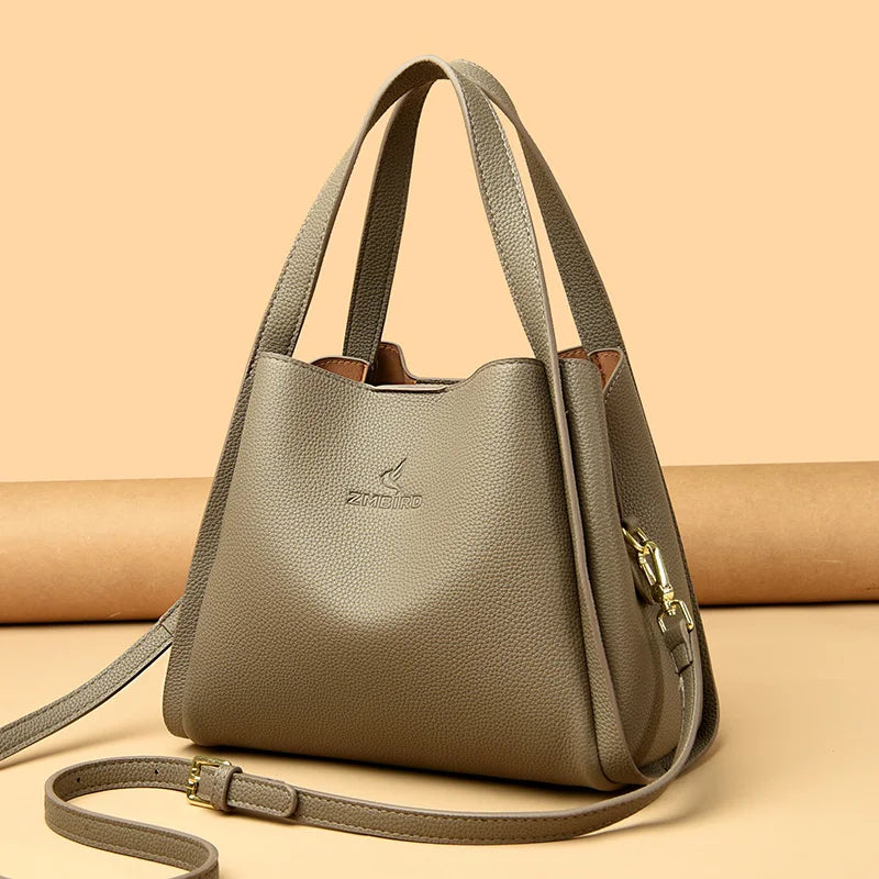 Bolsa Feminina Couro  – Grande Capacidade Tote & Crossbody