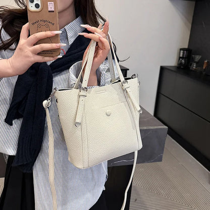 Conjunto Feminino Bucket Bag 2025 – Tote & Transversal Versátil para Dia e Noite