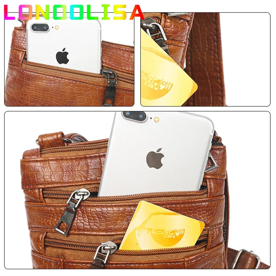 Bolsa Feminina “Many Pockets” – Flap Retrô com Múltiplos Bolsos & Alça Ombro/Transversal