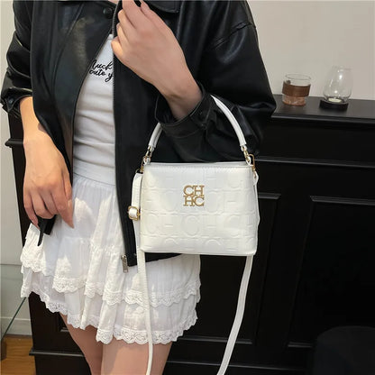 ‌Bolsa Tote Letter Print Versátil