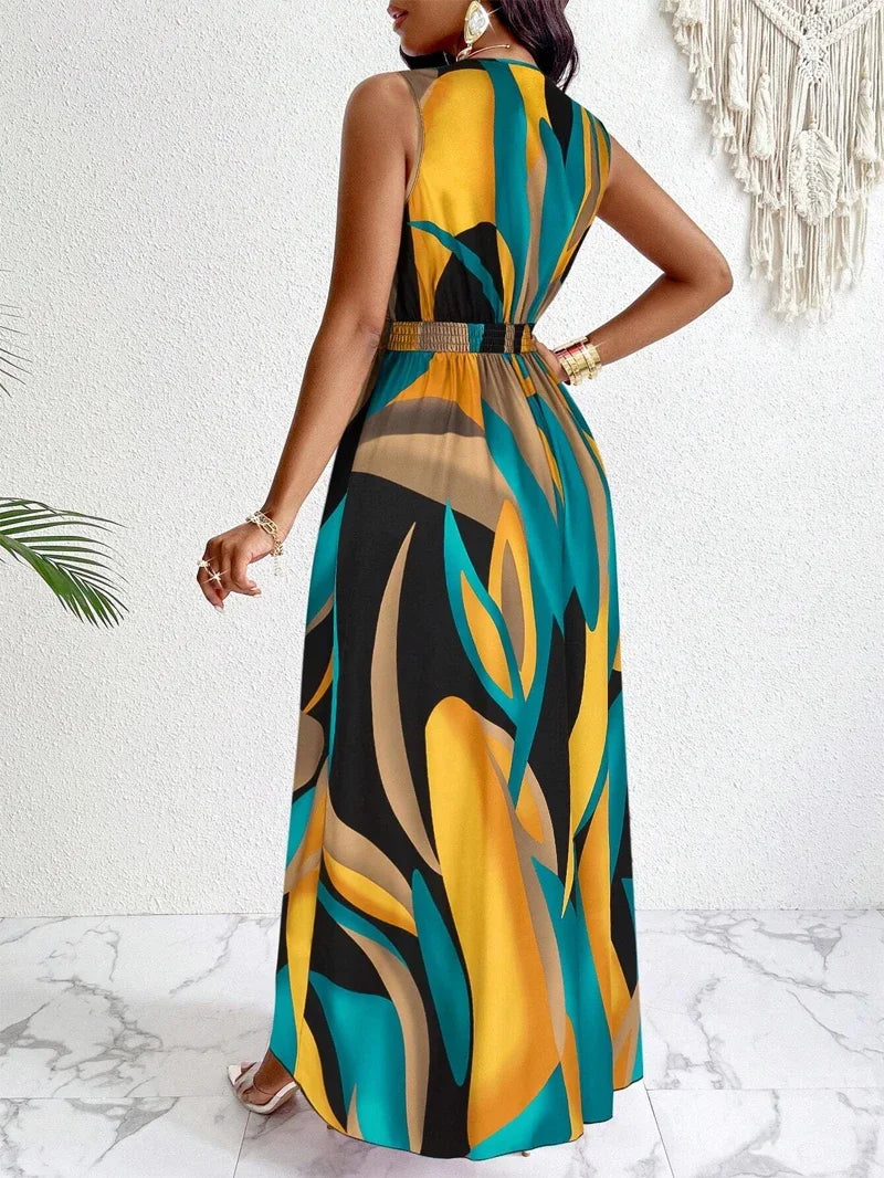 Vestido Abstract Flow – Verão com Arte