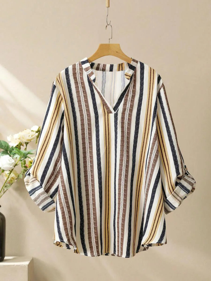 Conjunto Autumn Stripes – Elegância Atemporal