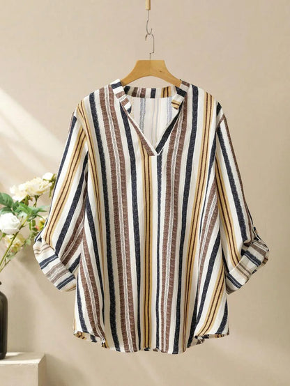 Conjunto Autumn Stripes – Elegância Atemporal