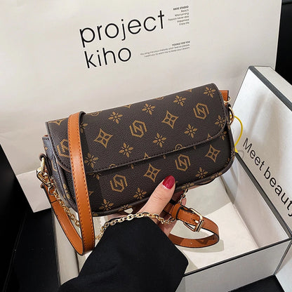 Bolsa Square Print Chic – Elegância Compacta para o Dia a Dia