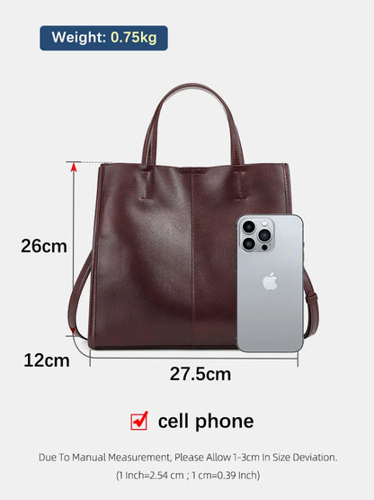 Bolsa Zency em Couro Legítimo – Shopper & Crossbody Vintage
