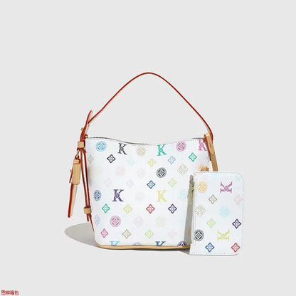 Conjunto Feminino Bucket Bag 2025 Estampada – Tote & Transversal Versátil para Dia e Noite