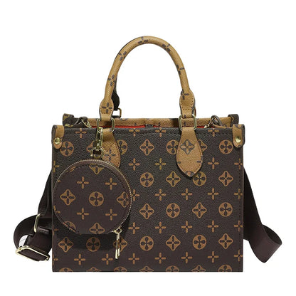 Bolsa Feminina Tote Estampada de Grande Capacidade – Bucket/Shoulder Versátil para o Trabalho e Cotidiano