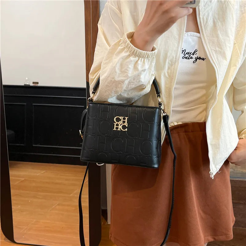 ‌Bolsa Tote Letter Print Versátil
