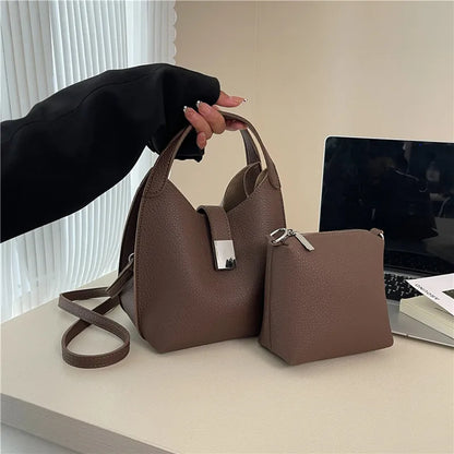 Bolsa Feminina Tote 2025 – Versátil Bucket/Bolsa Ombro & Transversal de Alta Capacidade