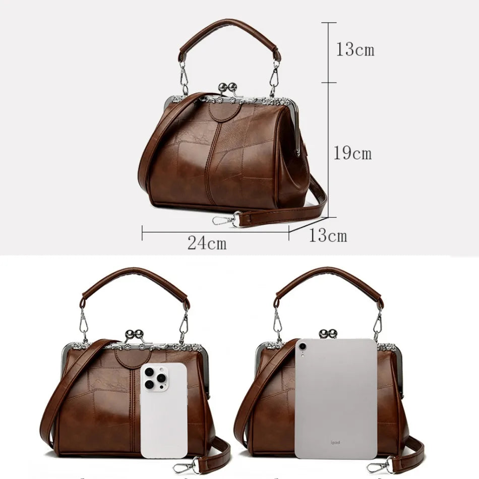 Bolsa Feminina Couro – Alta Capacidade – Uso Ombro/Transversal