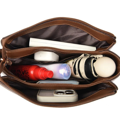 Bolsa Feminina de Couro Legítimo – Designer Luxury Shoulder & Crossbody
