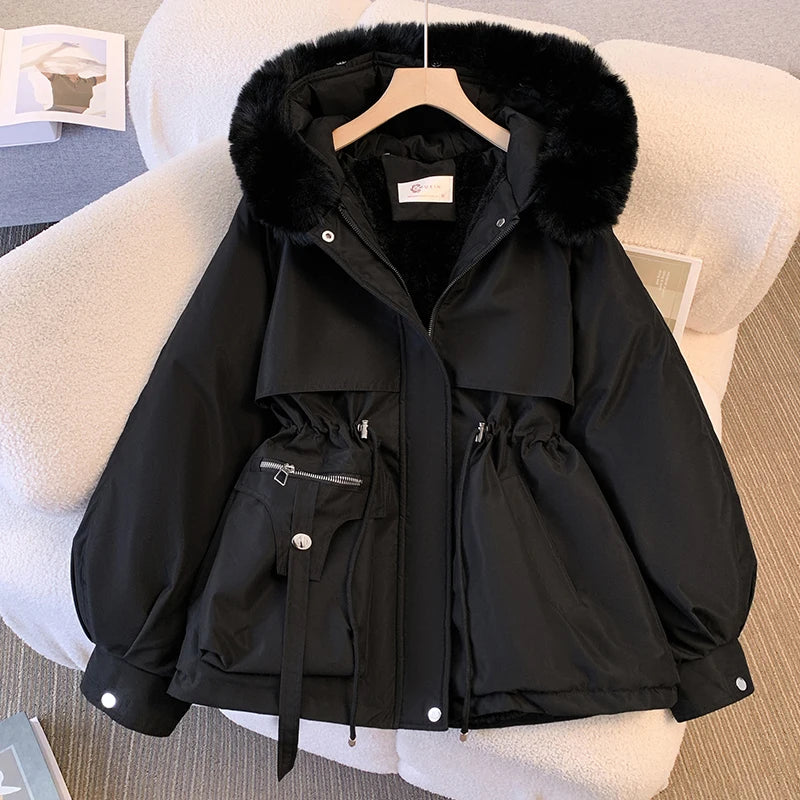 Winter Luxe Coat – Premium Fleece & Defined Waist