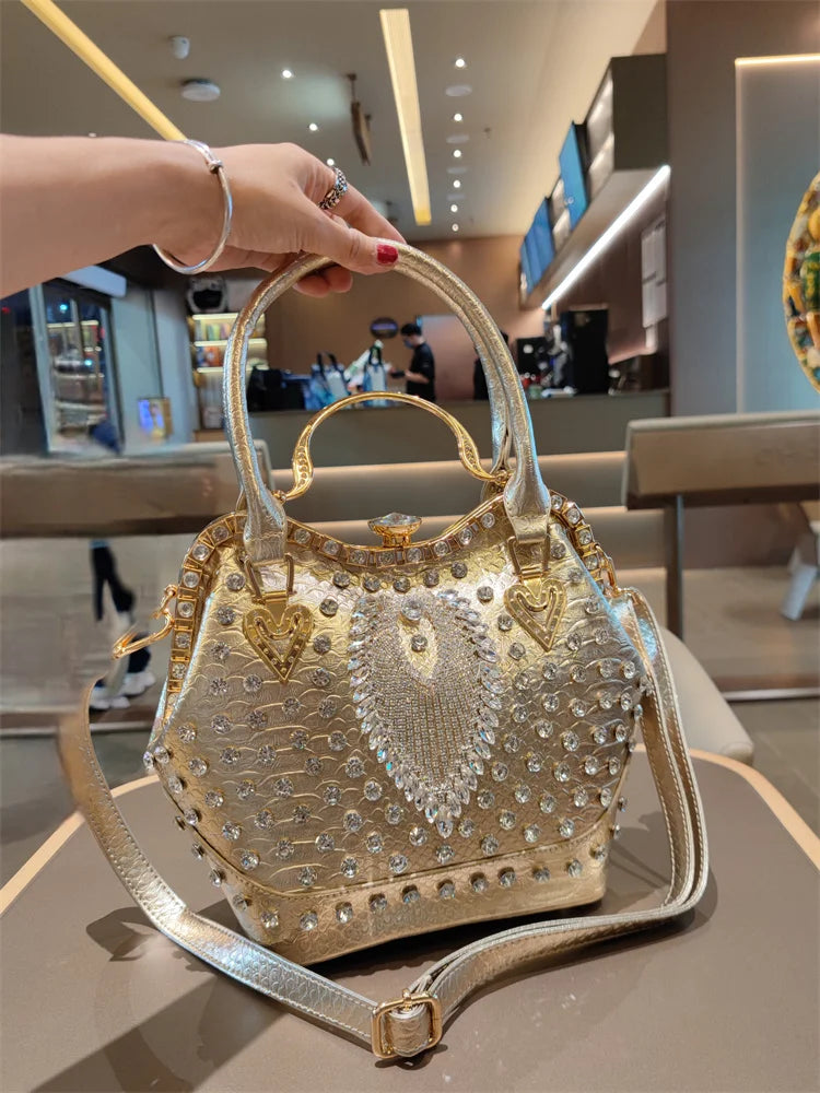 Bolsa Bucket de Couro Luxury – Grande Capacidade Feminina