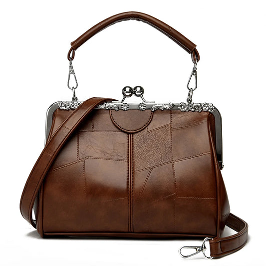 Sac à main en cuir pour femme – Grande capacité – Porté épaule/bandoulière
