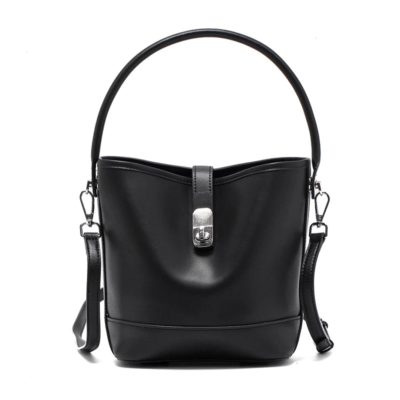 Women's Genuine Leather Bucket Bag