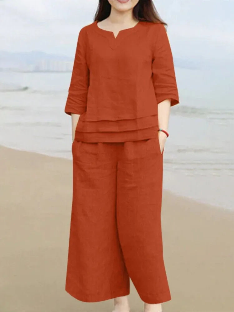 Conjunto Linen Casual – Conforto & Elegância Natural