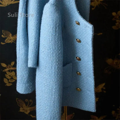 Cropped Tweed Jacket - European Socialite Style