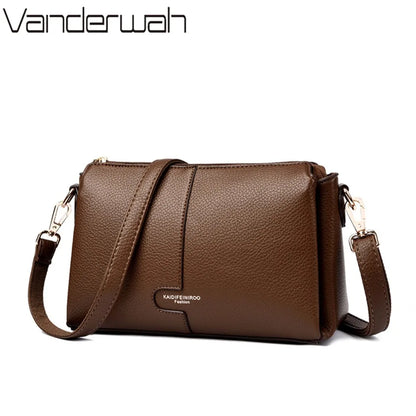 Bolsa Feminina de Couro Legítimo – Designer Luxury Shoulder & Crossbody