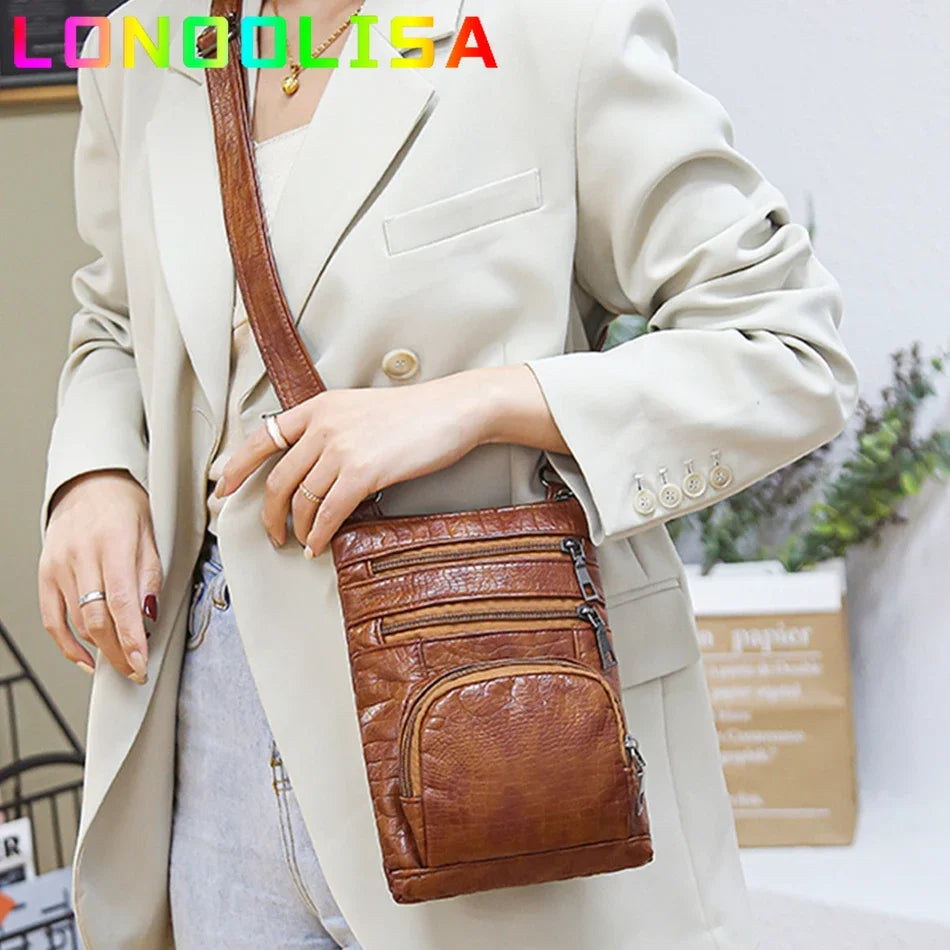 Bolsa Feminina “Many Pockets” – Flap Retrô com Múltiplos Bolsos & Alça Ombro/Transversal