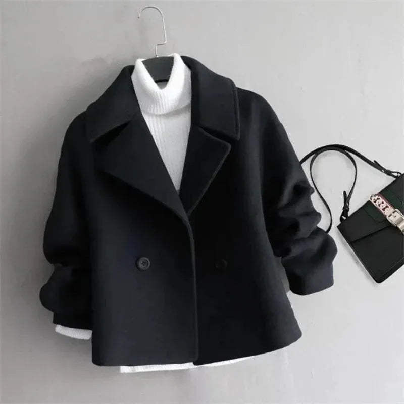 Tailored Luxe Coat – Premium Wool & Double-Breasted