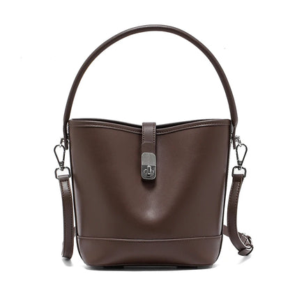 Women's Genuine Leather Bucket Bag