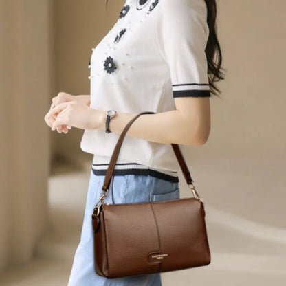 Bolsa Feminina de Couro Legítimo – Designer Luxury Shoulder & Crossbody
