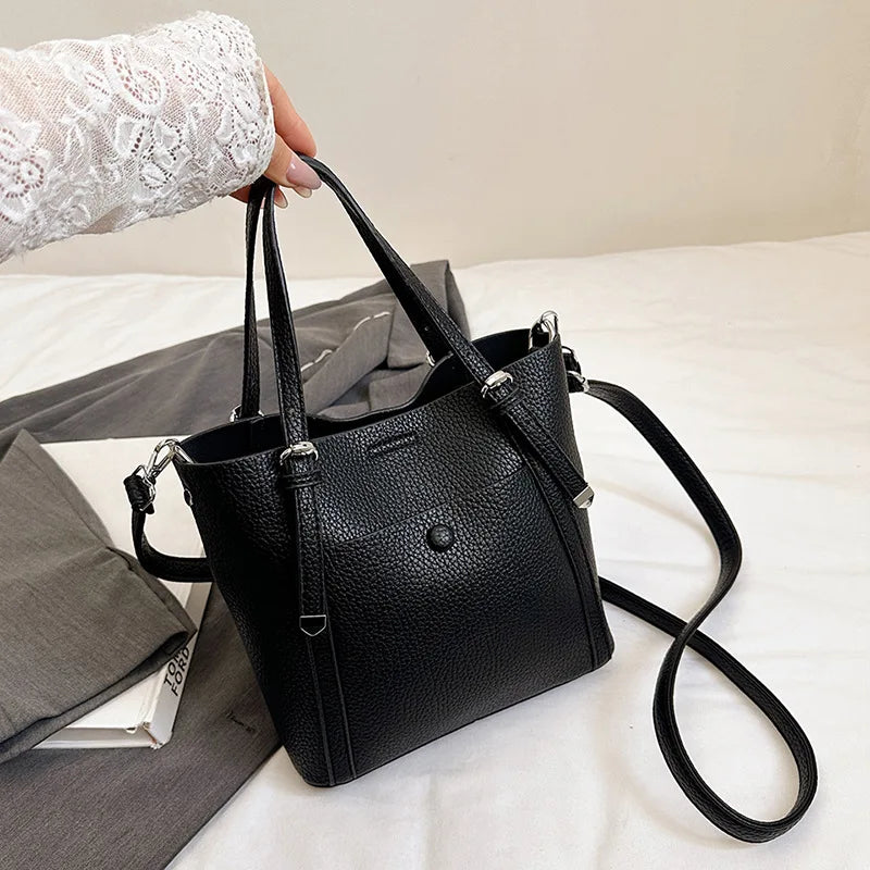 Conjunto Feminino Bucket Bag 2025 – Tote & Transversal Versátil para Dia e Noite