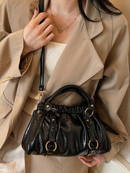 Bolsa Hobo Pleated Luxe – Sofisticação e Versatilidade com Estilo