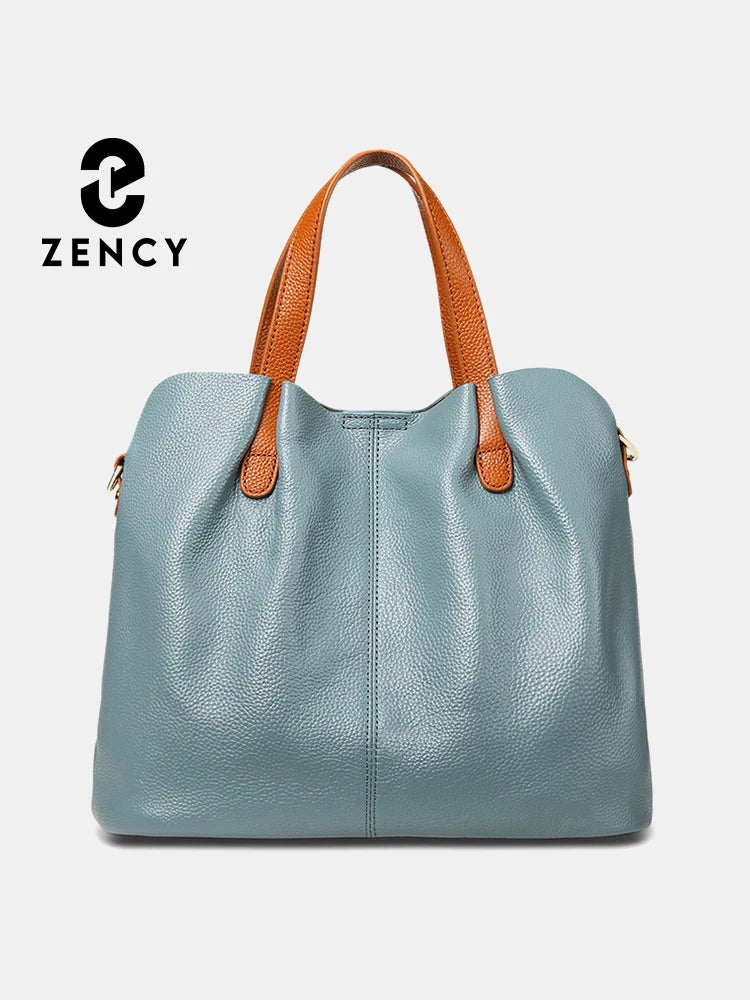 Bolsa Tote Feminina em Couro Legítimo – Zency com Detalhe Ruched