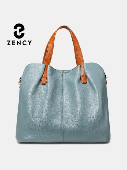 Bolsa Tote Feminina em Couro Legítimo – Zency com Detalhe Ruched