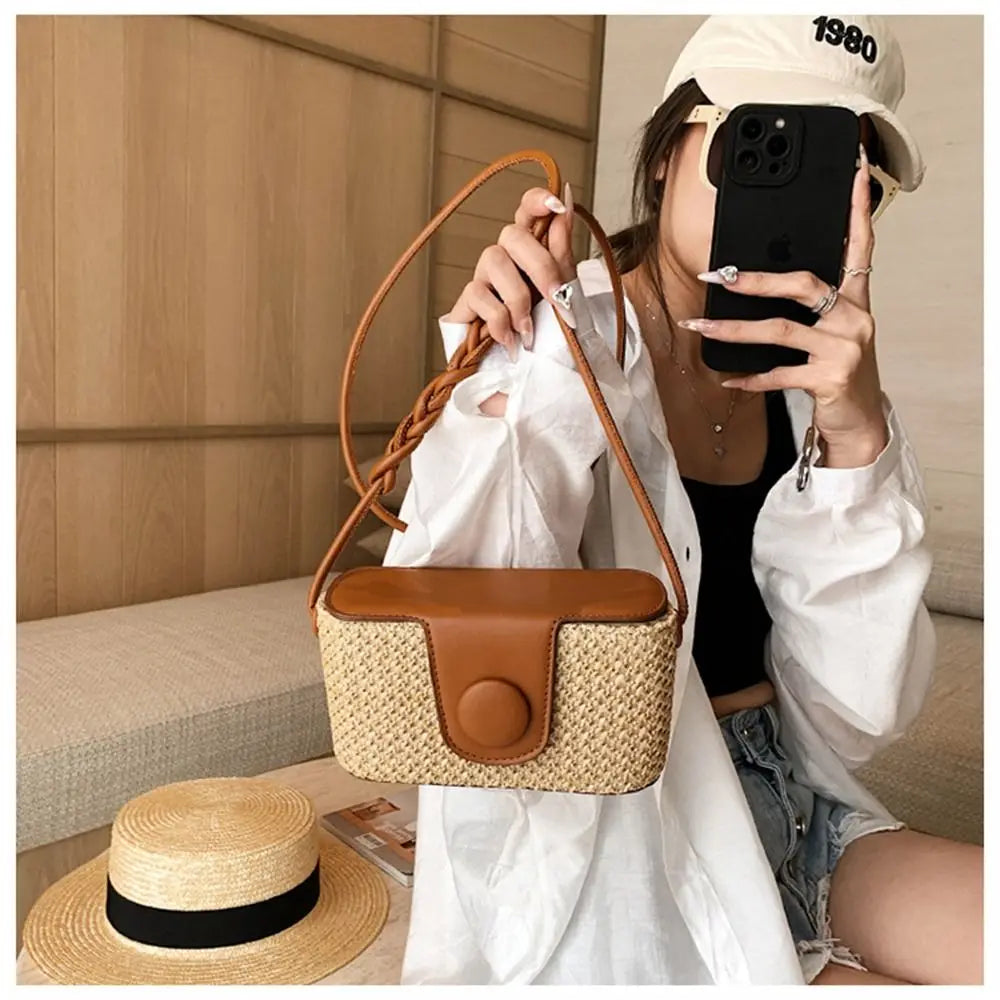 Bolsa Rattan Boho – Charme Natural e Estilo Versátil para Verão & Vida Urbana