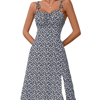 Backless Printed Maxi Dress – Casual Summer Elegance