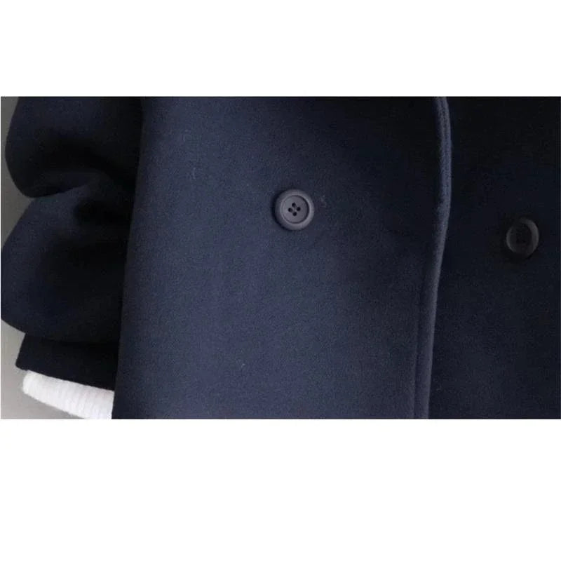 Tailored Luxe Coat – Premium Wool & Double-Breasted