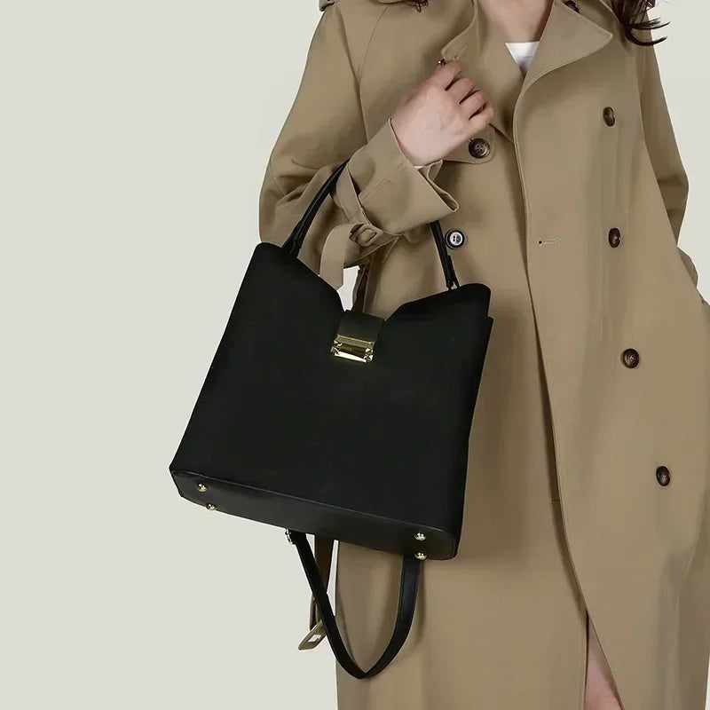 Bolsa Feminina PU com Fecho Hasp – Clássica e Versátil