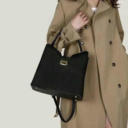 Bolsa Feminina PU com Fecho Hasp – Clássica e Versátil