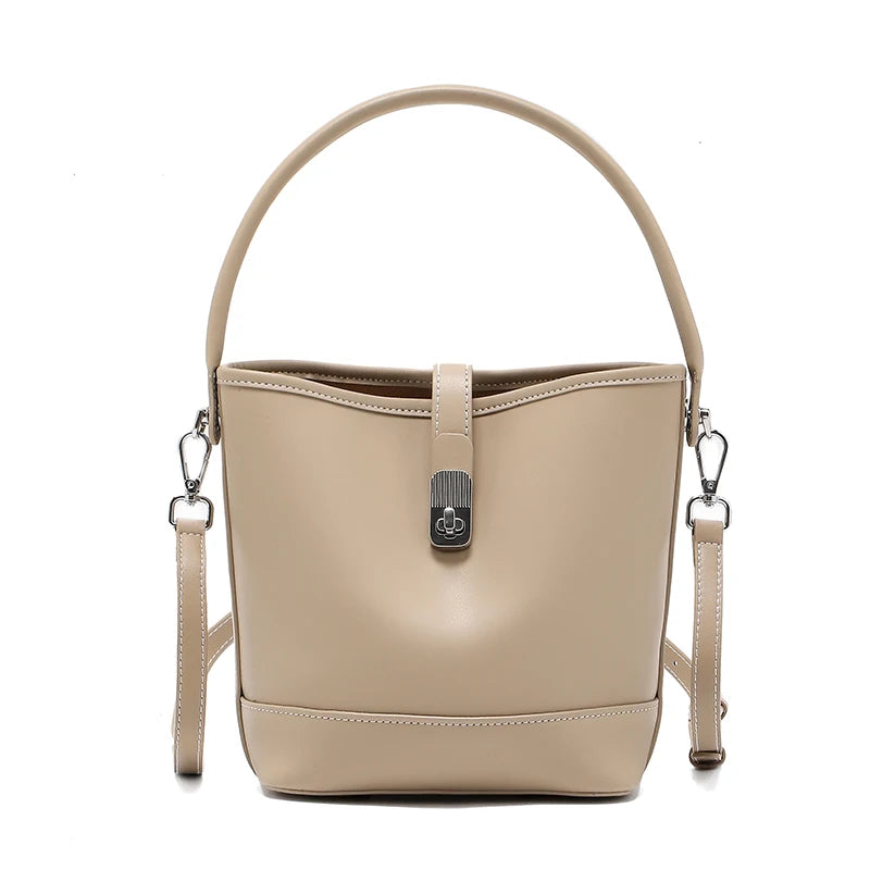 Women's Genuine Leather Bucket Bag