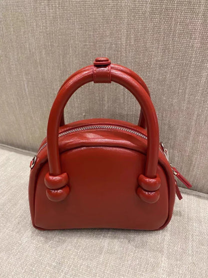 Bolsa Feminina Boston Vermelha 2024 – Tote/Transversal Estilo Unissex com Design Retro